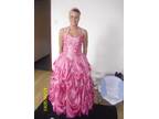 beautiful pink prom dress